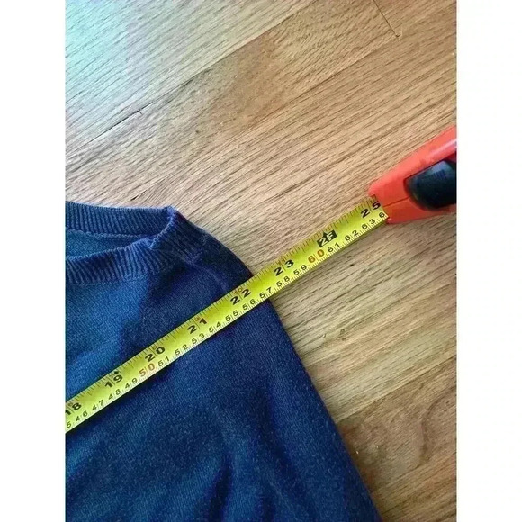 Vintage 90s Sweater Vest V-Neck Navy Blue Red Pony Preppy Academia l SIZE XL - Picture 3 of 6